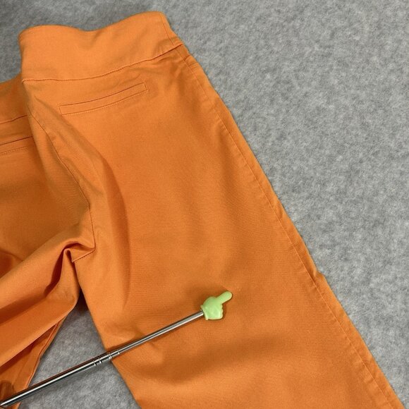 ZAC AND RACHEL Orange Capris Womens Sz 10 Rayon Blend Stretch Pockets Comfort - Picture 8 of 13